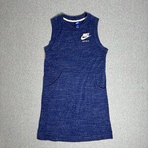 Vintage Nike‎ Dress Sz M Blue Just Do It Sleeveless Kangaroo Pocket Tennis Golf